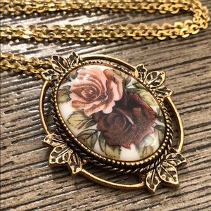 Vtg. Sarah Coventry “Rose-Marie” Porcelain Cameo